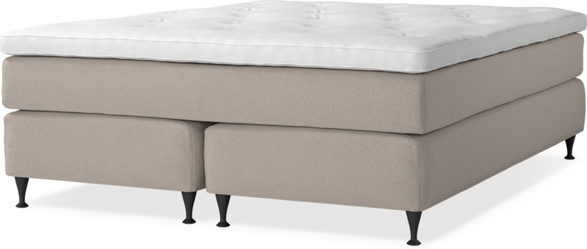 Delux Sense - Kontinentalsäng, dubbelsäng med bäddmadrass - Beige