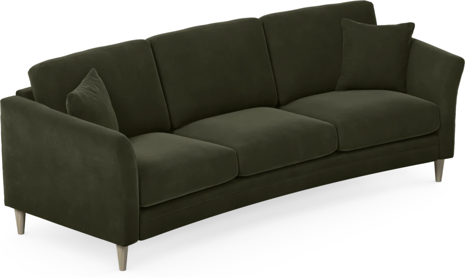 Eden - 3-sits soffa svängd - Grön
