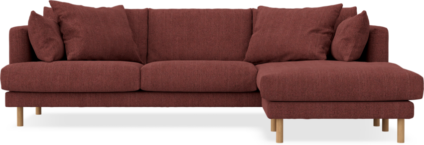 Harper - 4-sits med schäslong höger  - Röd