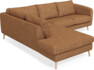 Madison - 2-sits soffa med divan vänster - Orange