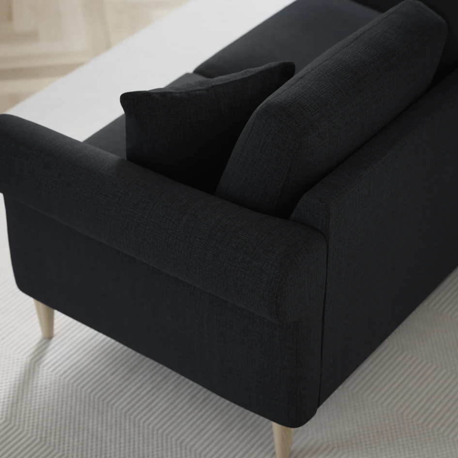 Eden - 3-sits soffa med schäslong vänster och divan höger - Blå