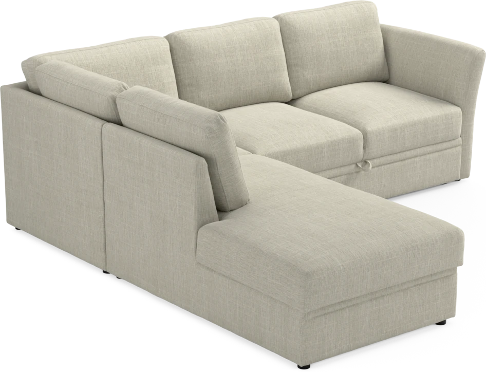 Öland - Bäddsoffa med divan vänster - Beige