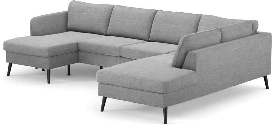 County - 3-sits soffa med schäslong vänster och divan höger - Grå