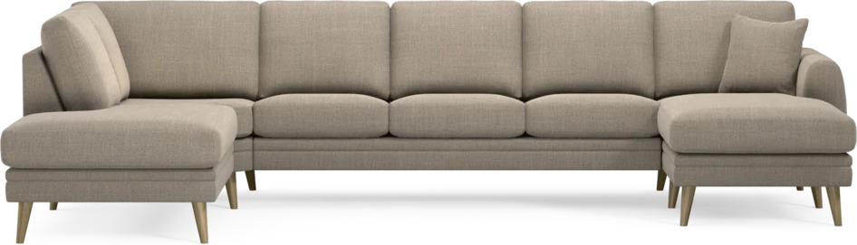 Eden - 3-sits soffa med divan vänster och schäslong höger - Beige