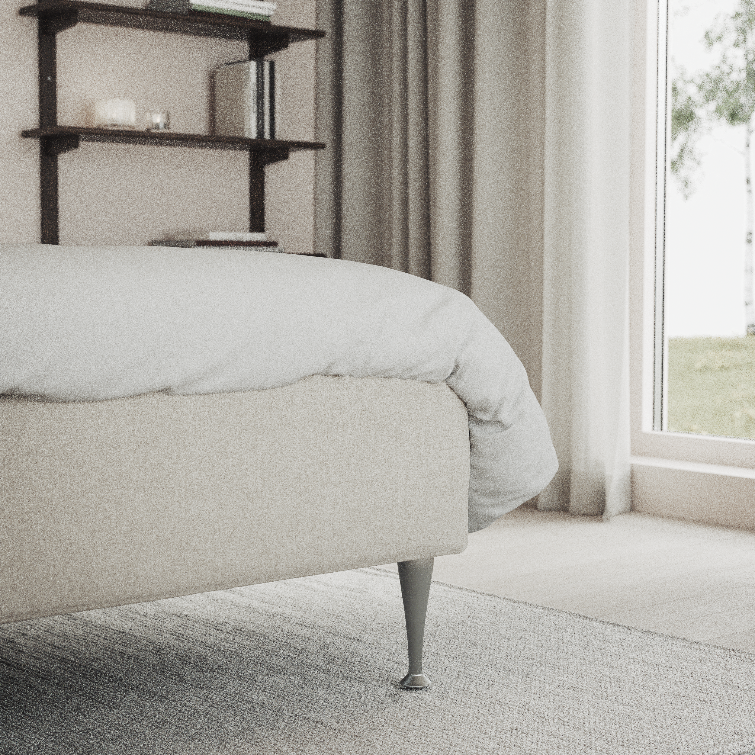 Delux Exclusive - Kontinentalsäng, enkelsäng 120 cm med bäddmadrass och sängben - inspiration