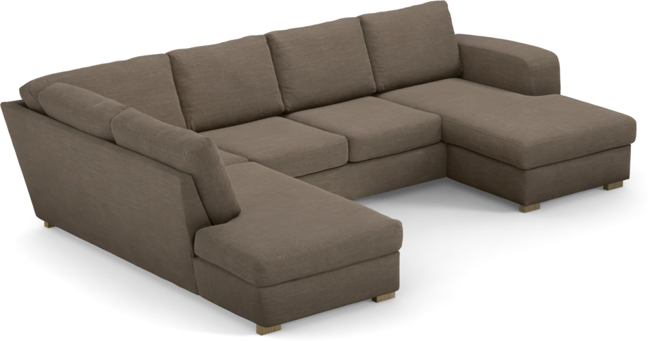 Friday - 3-sits soffa med divan vänster och schäslong höger - Brun