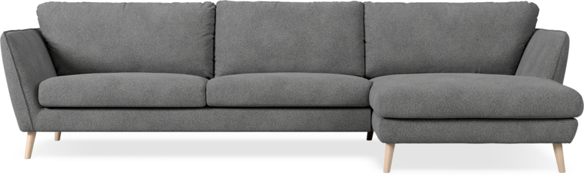 Madison Lux - 3-sits soffa med schäslong höger - Vit