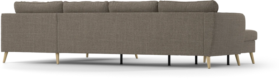 County - 3-sits soffa med schäslong vänster och divan höger - Brun