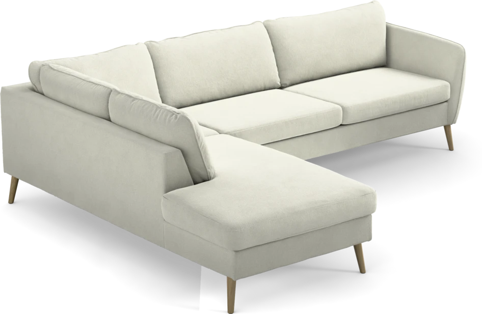 County - 2,5-sits soffa med divan vänster - Vit