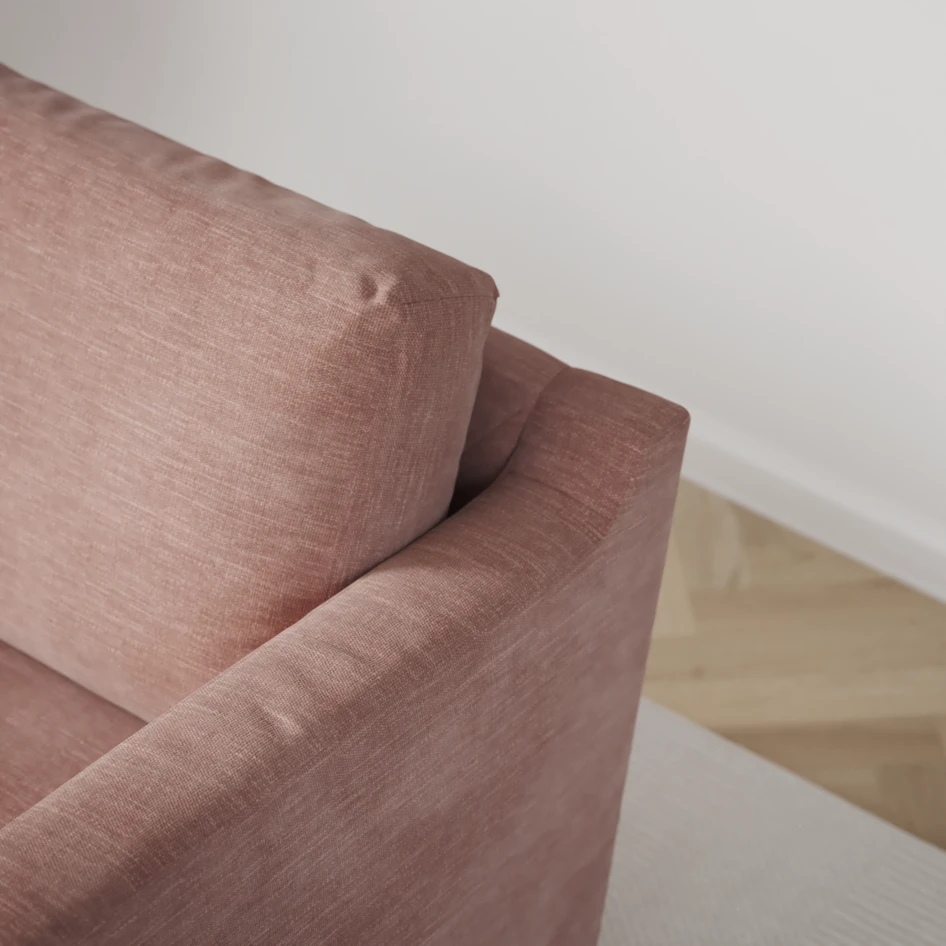 Friday - 3-sits soffa med schäslong vänster - Rosa