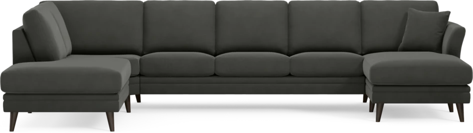 Eden - 3-sits soffa med divan vänster och schäslong höger - Grå