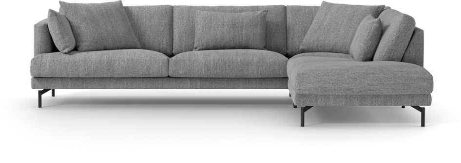 Harper - 3-sits soffa med divan höger - Grå