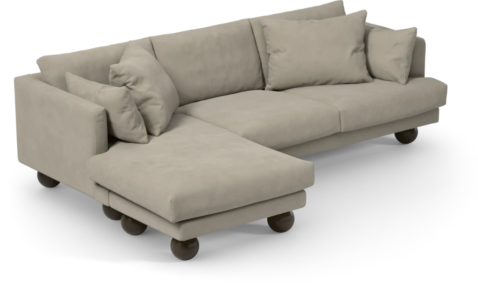 Harper - 4-sits med schäslong vänster - Beige