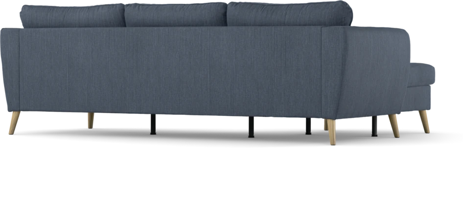 County - 3-sits soffa med flyttbar schäslong - Blå