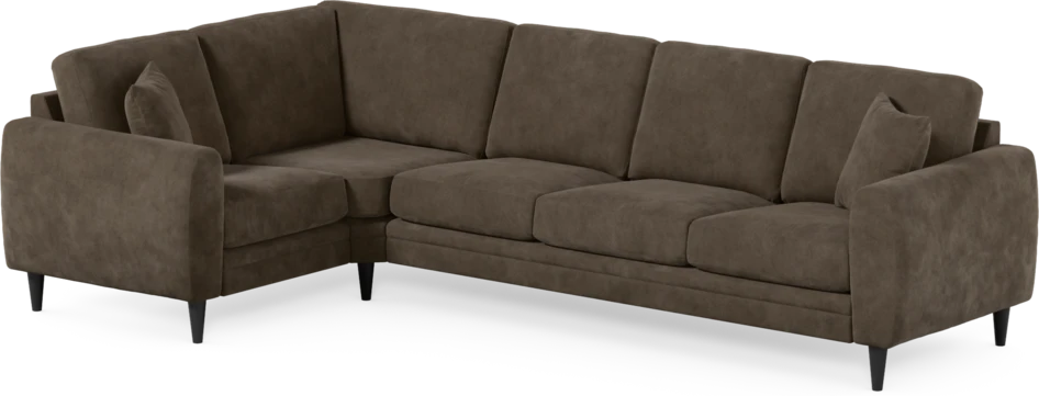 Eden - Hörnsoffa, 1+3-sits - Brun