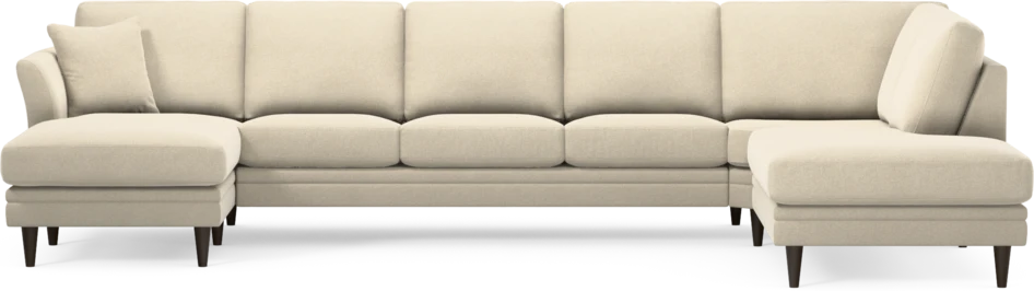 Eden - 3-sits soffa med schäslong vänster och divan höger - Beige