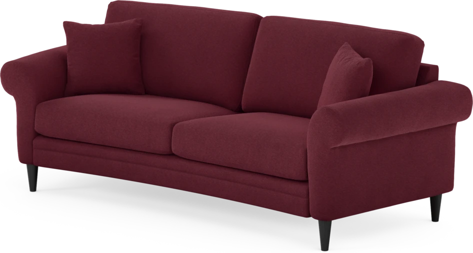 Eden - 2,5-sits soffa svängd - Röd