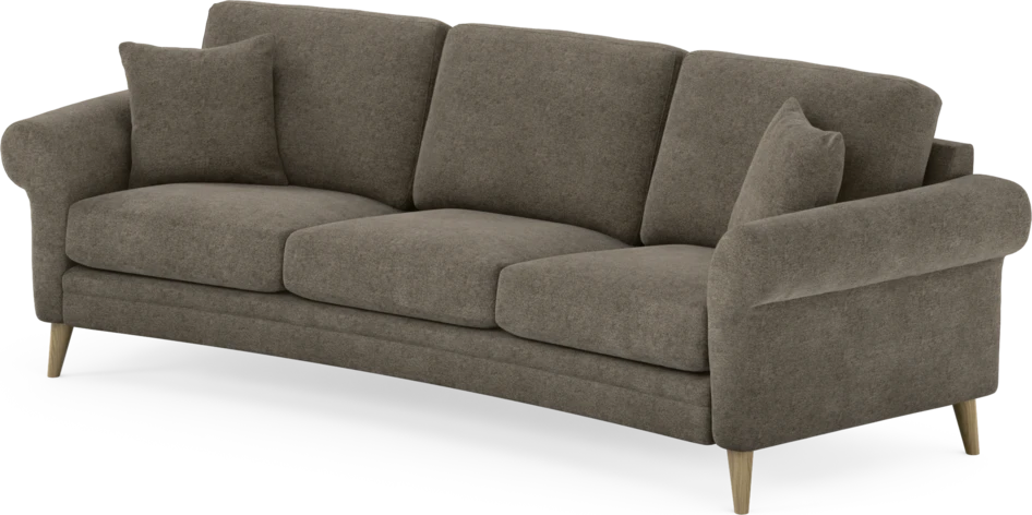 Eden - 3-sits soffa svängd - Brun
