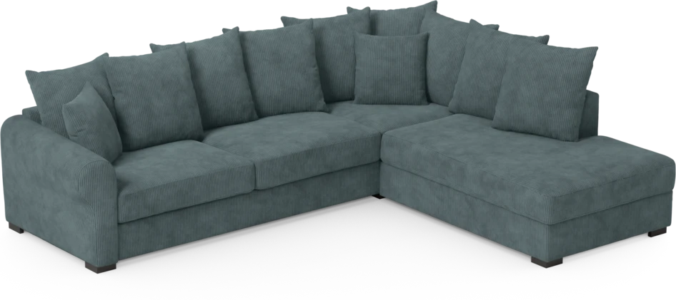 Town - 3-sits soffa med divan höger - Blå