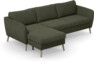 County - 3-sits soffa med flyttbar schäslong - Grön
