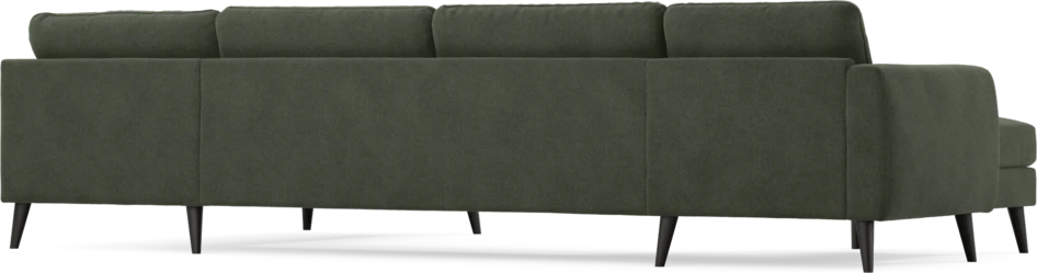 Bridge - 3-sits soffa med schäslong vänster och divan höger - Grön
