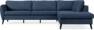 County - 2,5-sits soffa med divan höger - Blå
