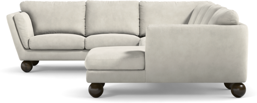 Madison Lux - Hörnsoffa med schäslong höger - Vit