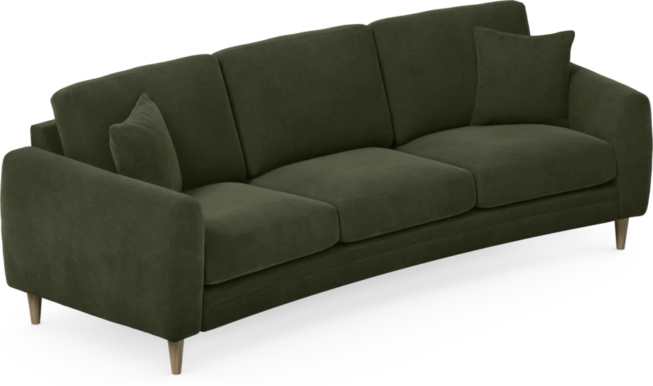 Eden - 3-sits soffa svängd - Grön