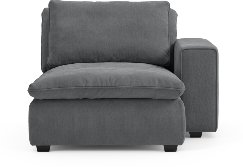 Bellora - Schäslong med armstöd höger - Grå