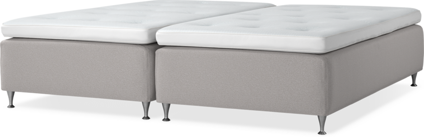 Delux Dream - Ramsäng, dubbelsäng med bäddmadrass - Grå