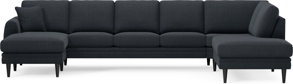 Eden - 3-sits soffa med schäslong vänster och divan höger - Blå