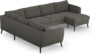 County - Hörnsoffa, 2+3-sits med schäslong höger - Grå