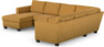 Friday - Hörnsoffa, 3+2-sits med schäslong vänster - Gul