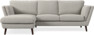 Madison Lux - 2-sits soffa med schäslong vänster - Grå