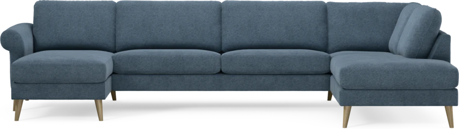 Bridge - 3-sits soffa med schäslong vänster och divan höger - Blå
