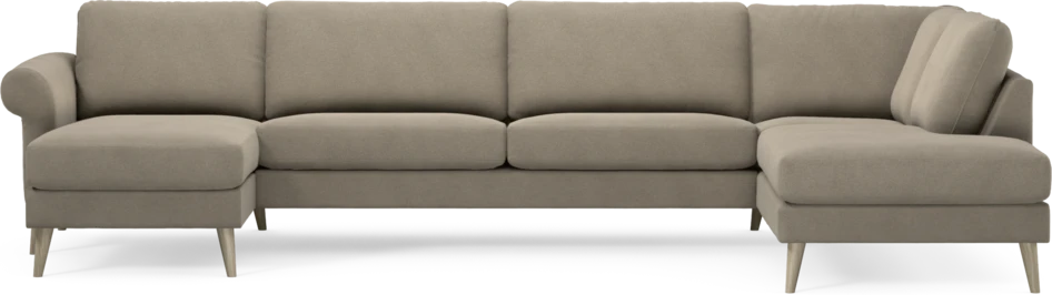 Bridge - 3-sits soffa med schäslong vänster och divan höger - Beige