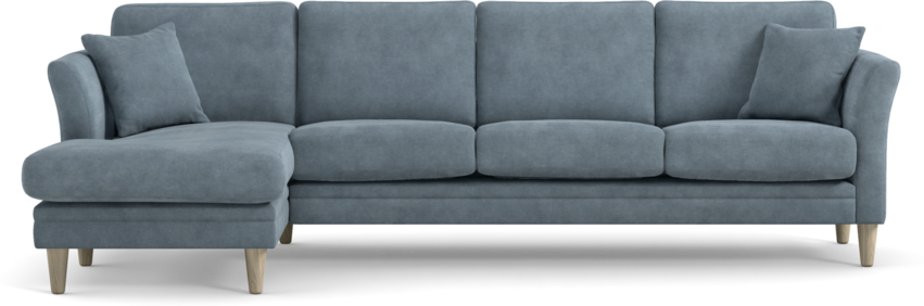 Eden - 3-sits soffa med schäslong - Blå