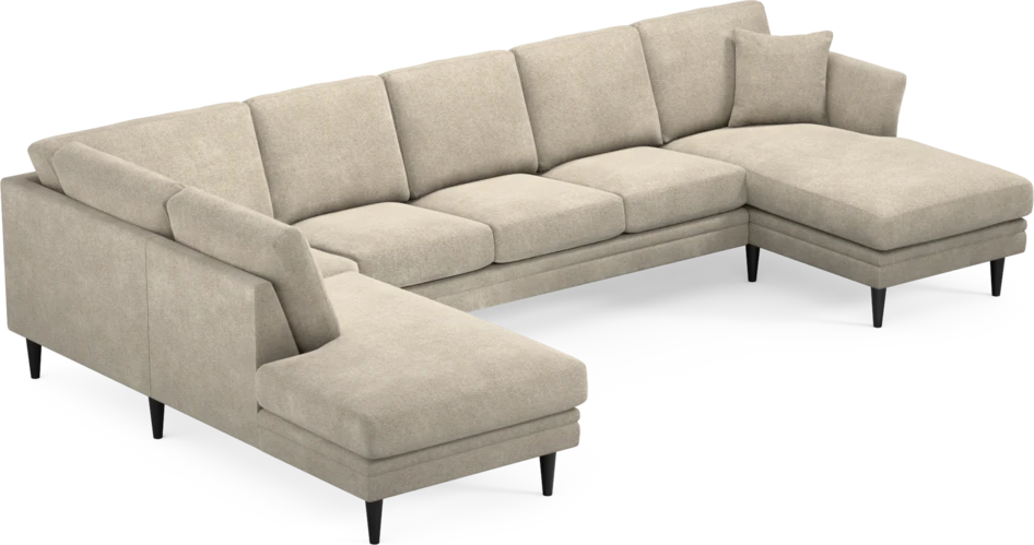 Eden - 3-sits soffa med divan vänster och schäslong höger - Beige