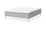 Sense Delux - Ramsäng, dubbelsäng med bäddmadrass Dream Delux vit, 160 cm - Beige