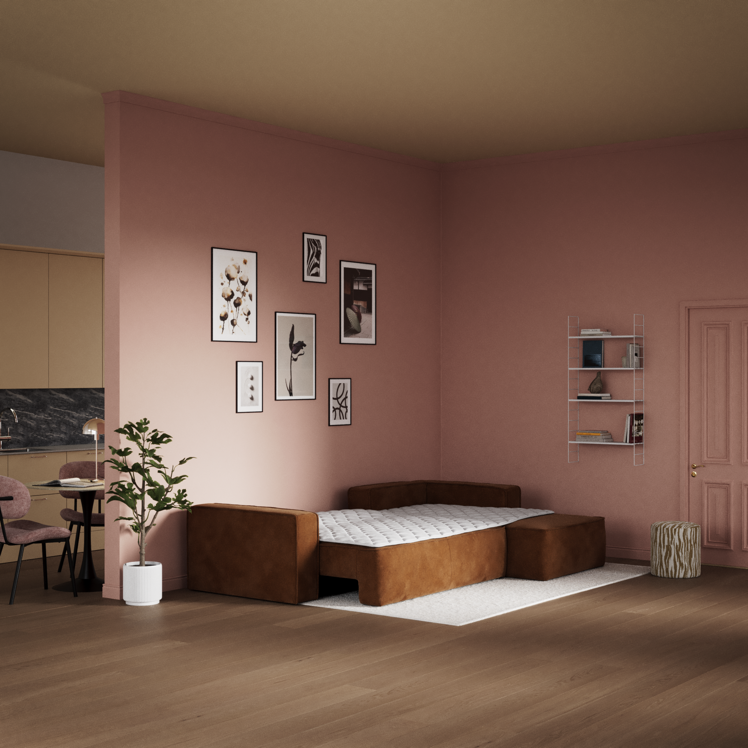 Ide - Bäddsoffa 3-sits med schäslong höger - inspiration