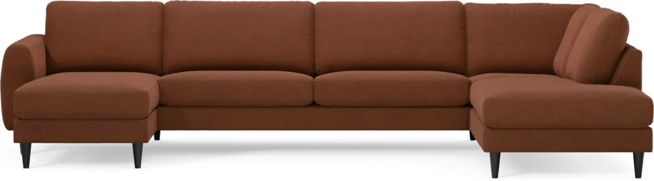 Bridge - 3-sits soffa med schäslong vänster och divan höger - Orange