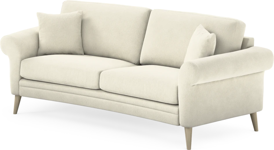 Eden - 2,5-sits soffa svängd - Vit