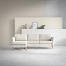 County - 3-sits soffa med flyttbar schäslong - Vit
