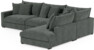 Rossi - 3-sits soffa med divan höger - Grå