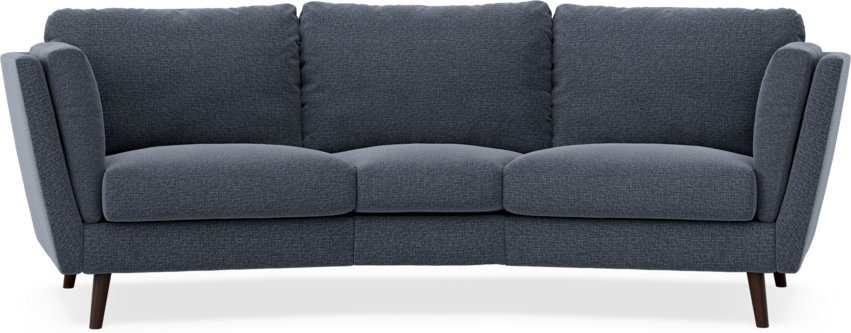Madison - 3-sits soffa svängd, 70 cm - Blå