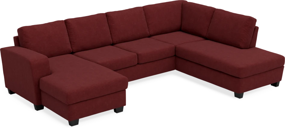 Friday - 3-sits soffa med schäslong vänster och divan höger - Rosa