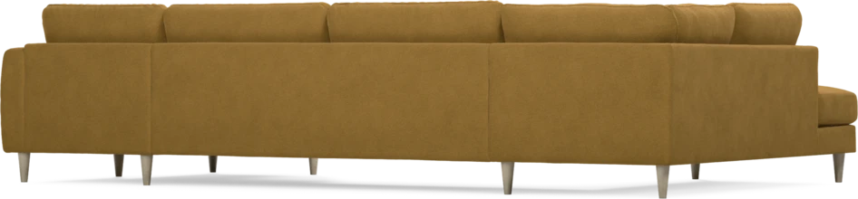 Bridge - 3-sits soffa med divan vänster och schäslong höger - Gul