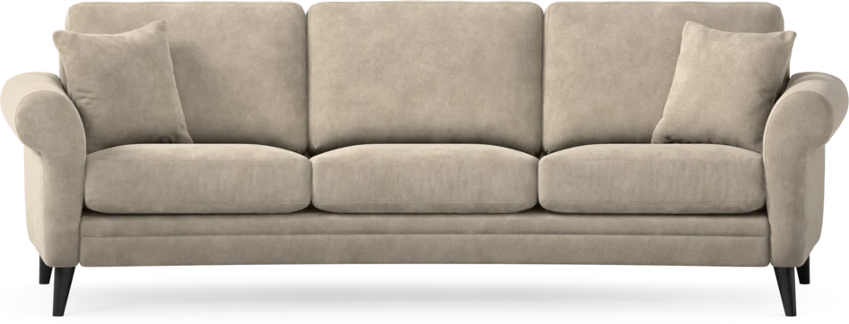 Eden - 3-sits soffa svängd - Beige