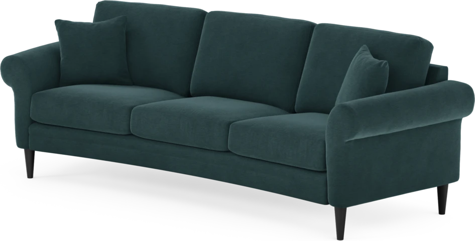 Eden - 3-sits soffa svängd - Blå
