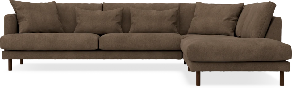 Harper - 3-sits soffa med divan höger - Brun